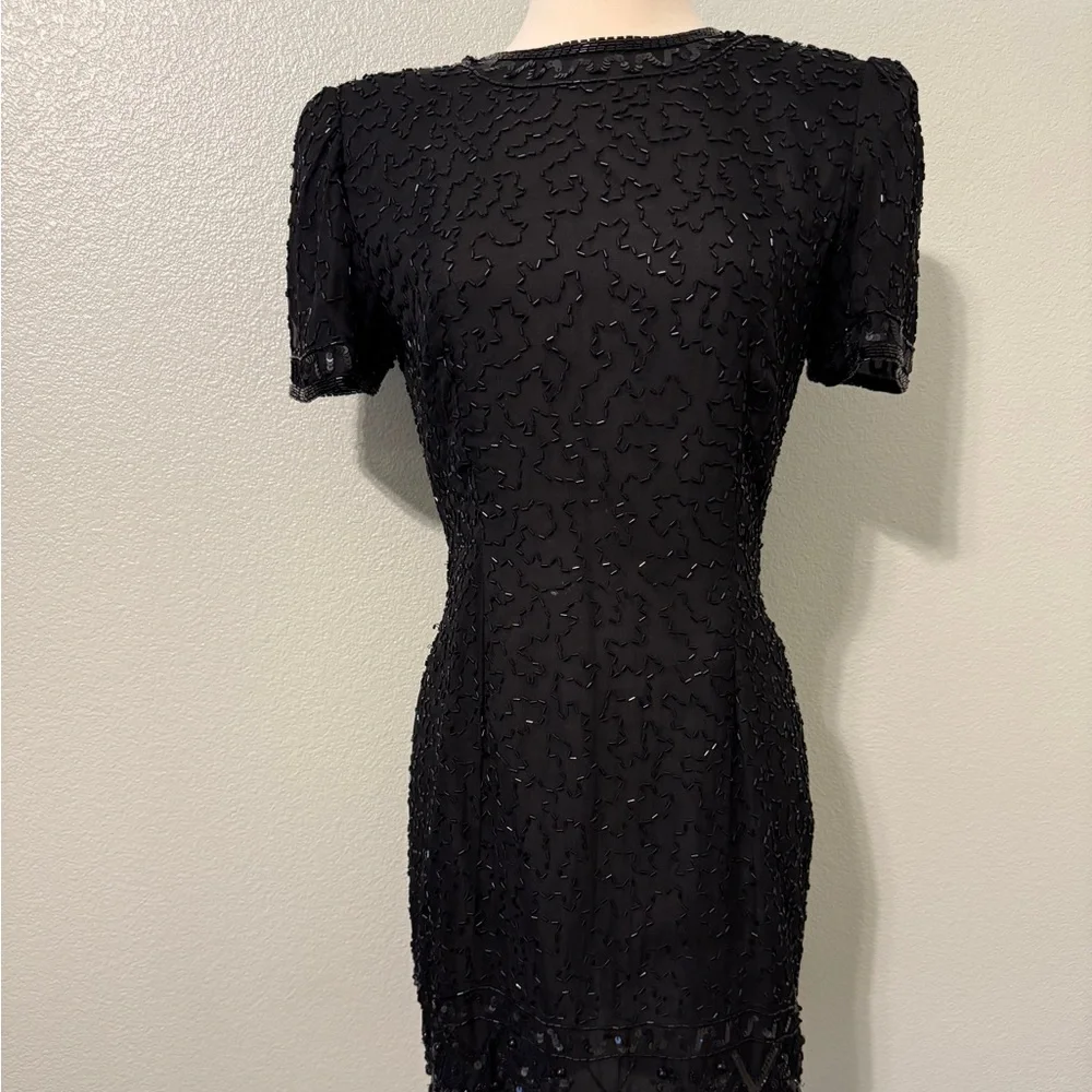 Stenay Elegant‎ Black Beaded Mini Dress